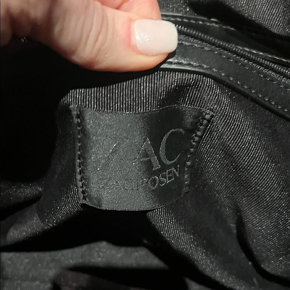 Zac Posen Sleek Black Tote with Gold Details - Picture 5 of 5